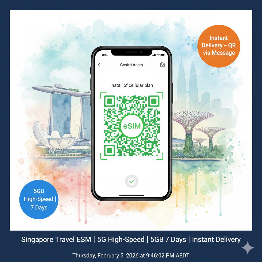 Singapore Travel eSIM | SIMBA 5G | 5GB 7 Days | Instant Delivery | Prepaid