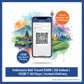 Indonesia Bali Travel eSIM | 5G Indosat | 10GB 7-30 Days | Instant Delivery